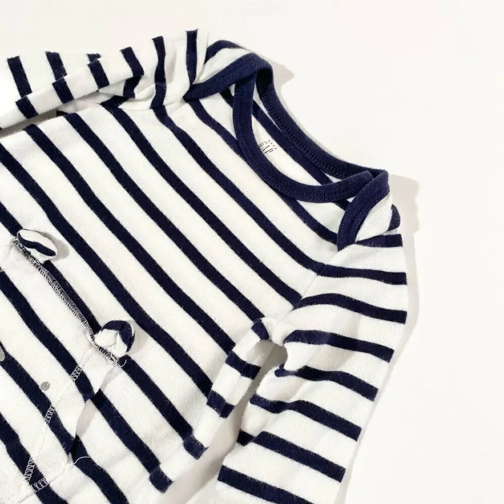 Navy stripe teddy bear onesie by babygap
